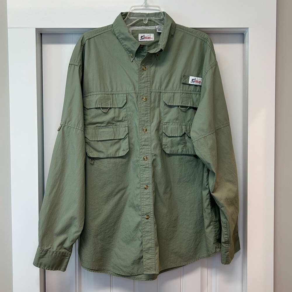 Worldwide Sportsman Fishing PFG Style Pockets Shirt Size XL